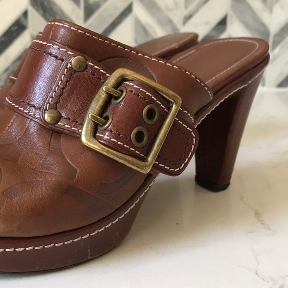 Y2K Vintage Coach Candace leather heel mule Clog - Picture 9 of 10